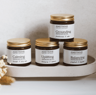 Ametrine Complete Body Butter Set with Calming, Balancing, Uplifting and Grounding blends