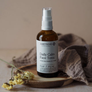 Ametrine Daily Calm Face Tonic, a natural toner mist with niacinamide and green tea