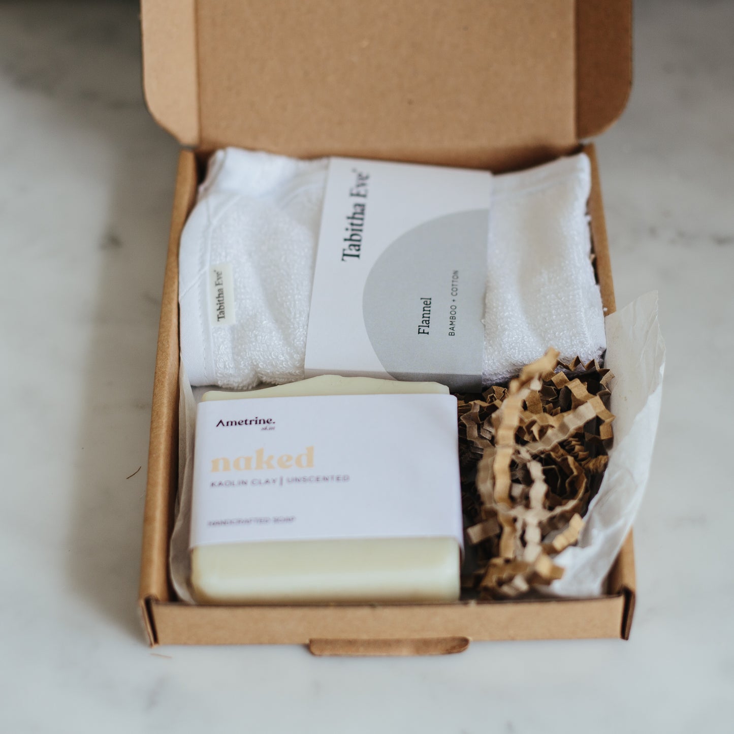 Soap Bar and Organic Flannel Set