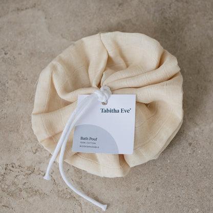 Biodegradable Organic Cotton Bath Pouf